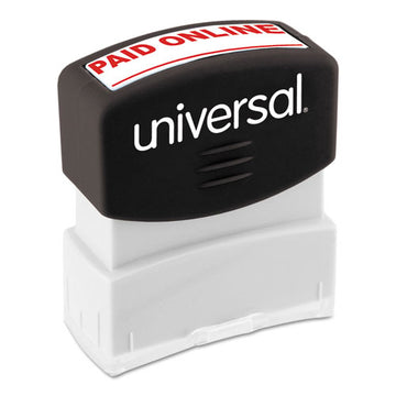 Universal® Message Stamp, Paid Online, Pre-inked One-color, Red freeshipping - TVN Wholesale